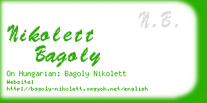 nikolett bagoly business card